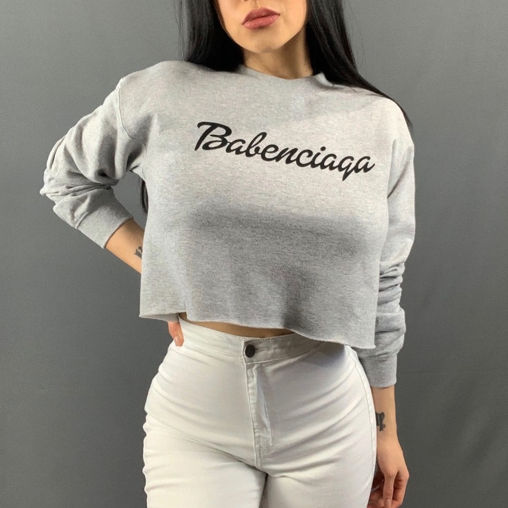 BABENCIAGA CROP SWEATSHIRT